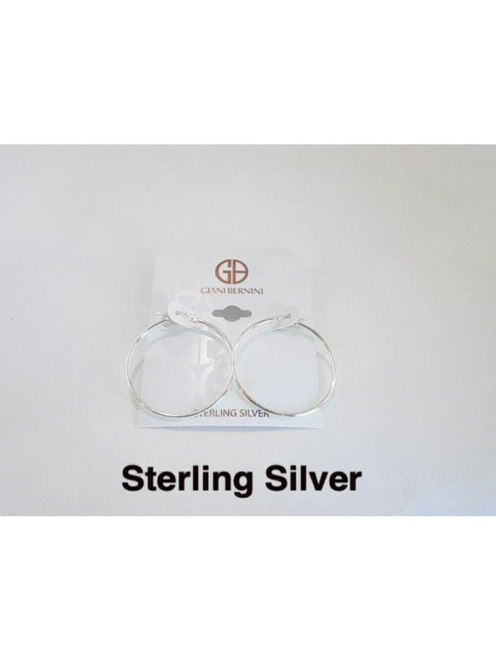 NWT Giani Bernini 40mm Sterling Silver Hinged Hoop Earrings